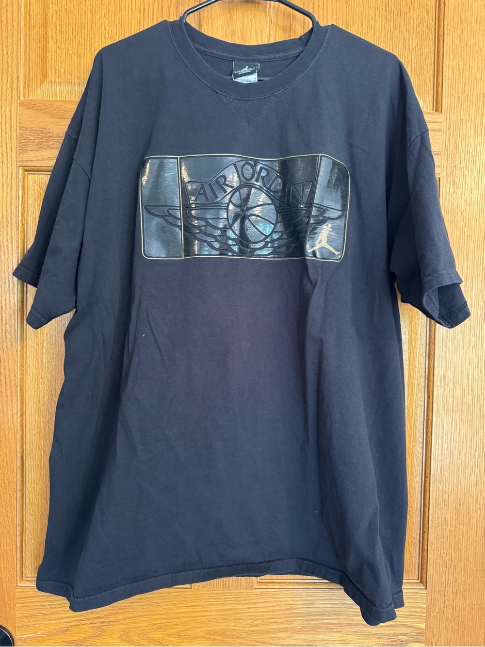 Air Jordan Wings Graphic Tee XXL Black Gold Y2K